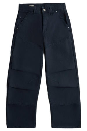 loose fit wide leg jeans - marineblauw