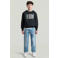 G-STAR sweater met tekst - donkerblauw