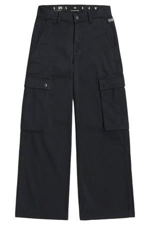 straight leg cargobroek - zwart