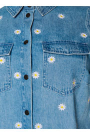thumbnail: Zizzi denim gebloemde spijkerjurk