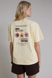 thumbnail: Pink Noir T-shirt met backprint lichtgeel