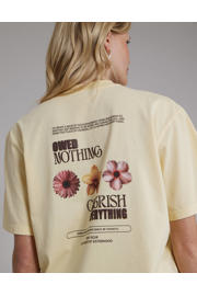 thumbnail: Pink Noir T-shirt met backprint lichtgeel