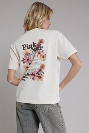 T-shirt met backprint - ecru