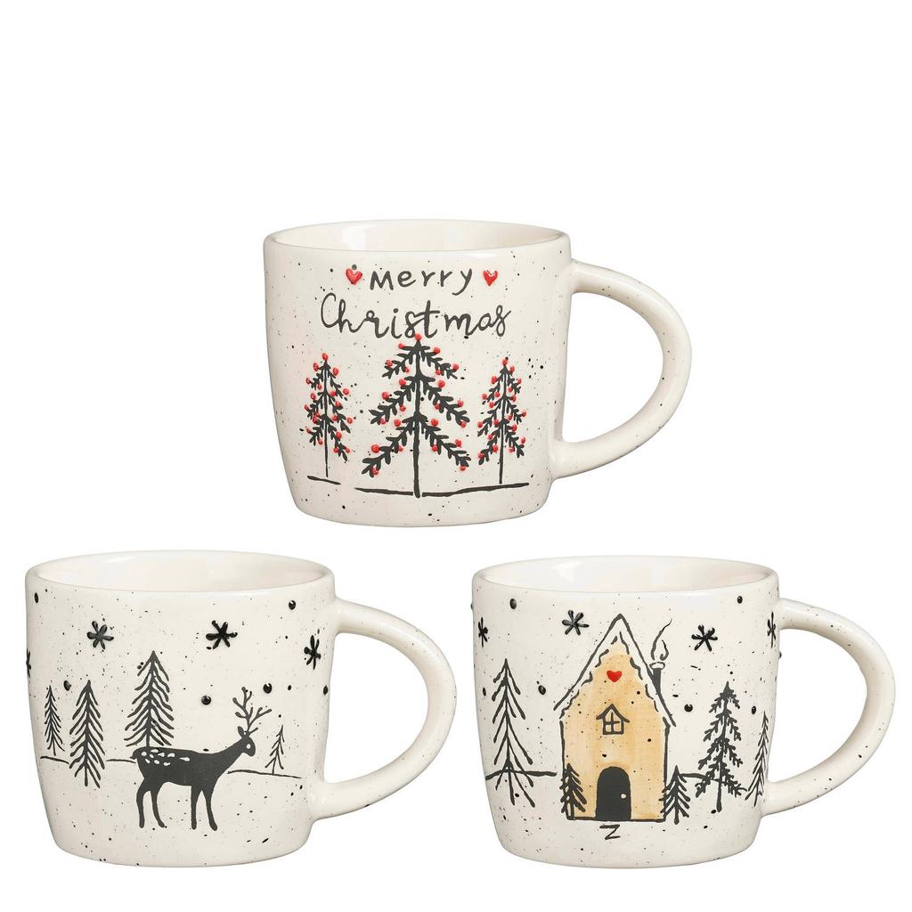 Mica Decorations kerst mok Mateo (Ø8 cm) (set van 6)