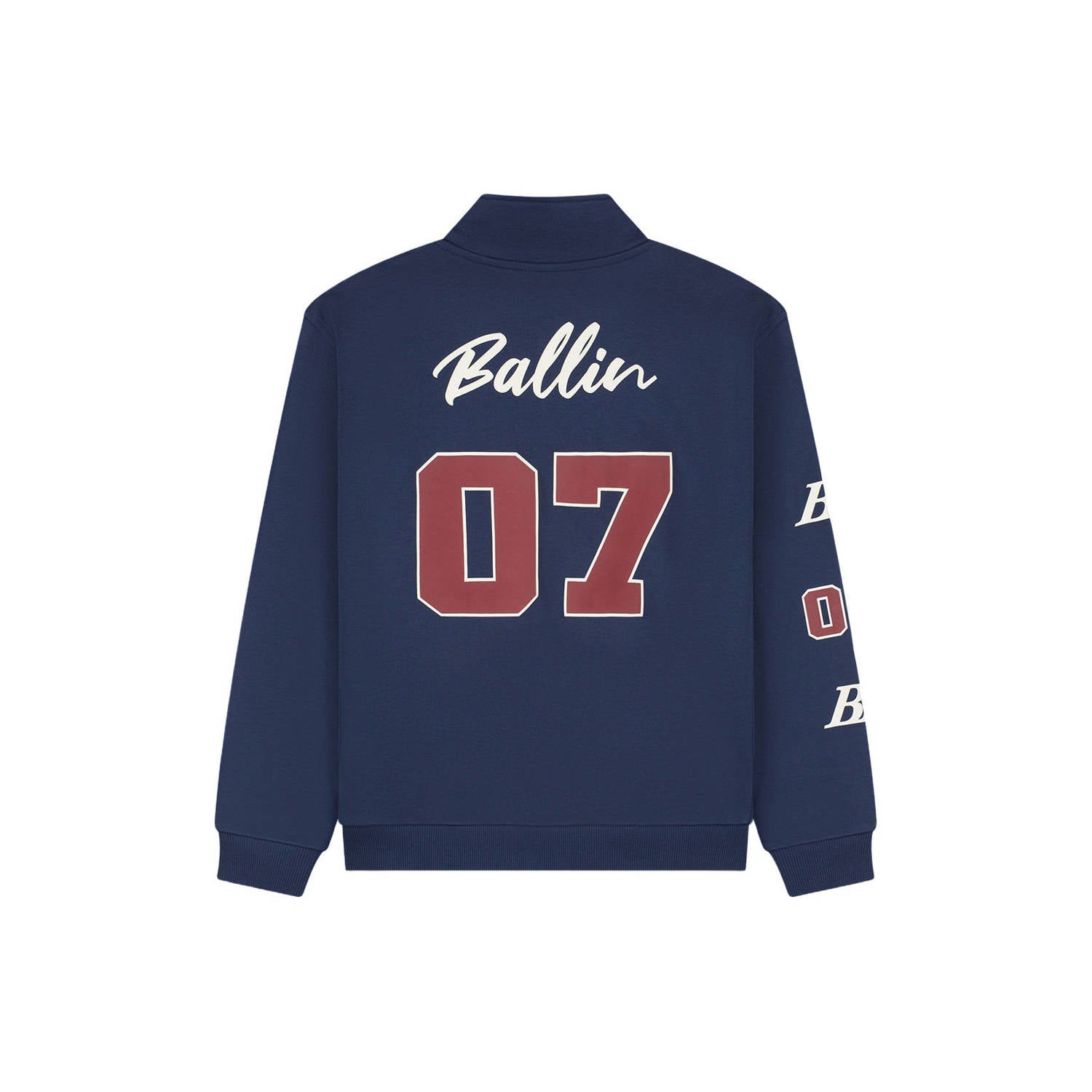 Ballin boxy sweater met backprint donkerblauw