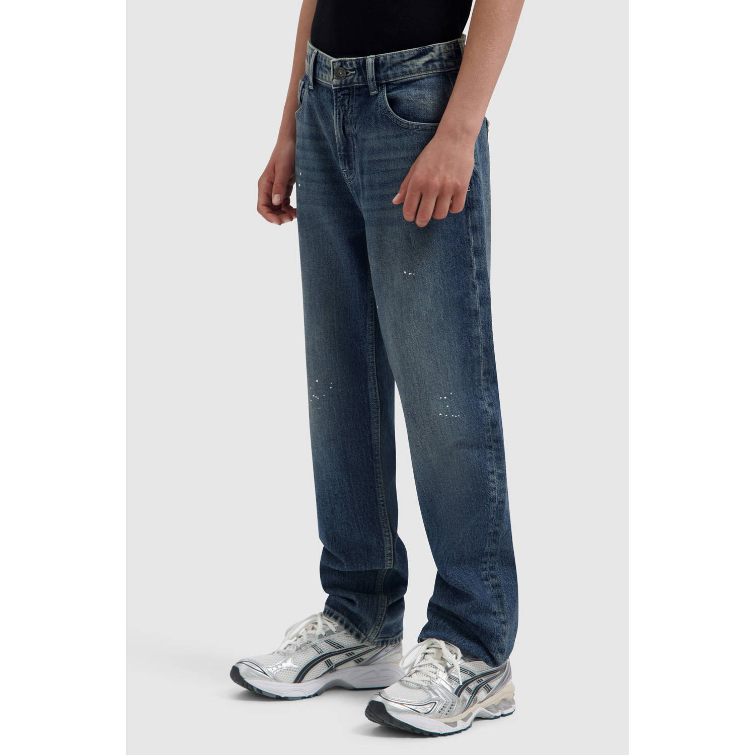 Ballin The Luke loose fit jeans blauwgroen