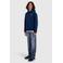 Ballin rechtvallende hoodie met backprint - donkerblauw