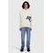 Ballin hoodie met print - ecru