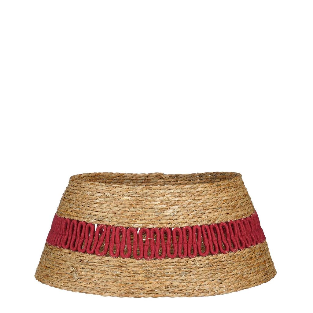 Mica Decorations Kerstboomrok rood - zeegras