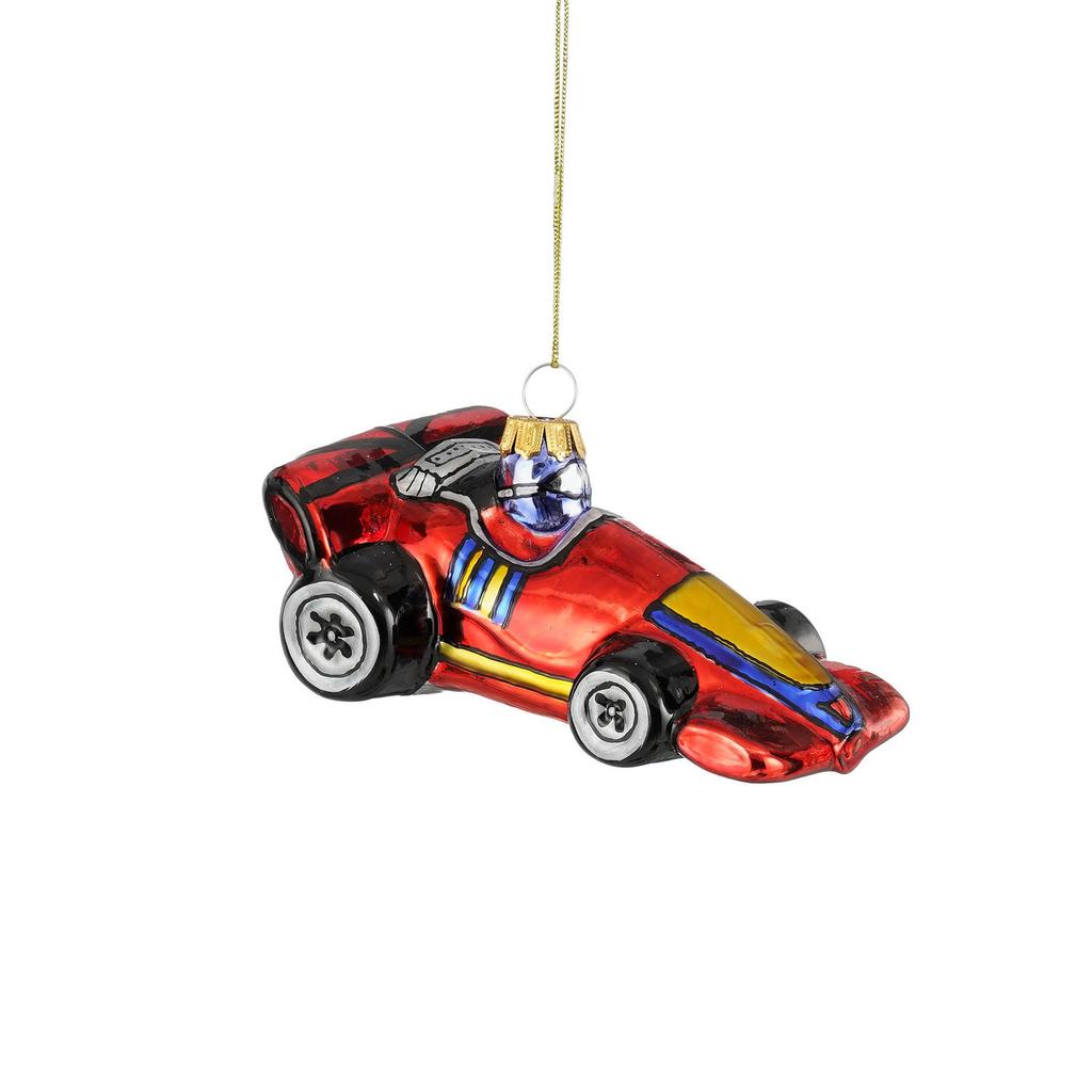 Mica Decorations ornament raceauto - glas