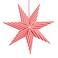 Mica Decorations kerstster rood wit gestreept (60 cm)