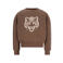 Like Flo Young boxy sweater met print - donkerbruin