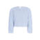Like Flo rechtvallende blousetop met franjes - lichtblauw