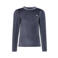 Like Flo fluwelen getailleerde longsleeve - grijsblauw
