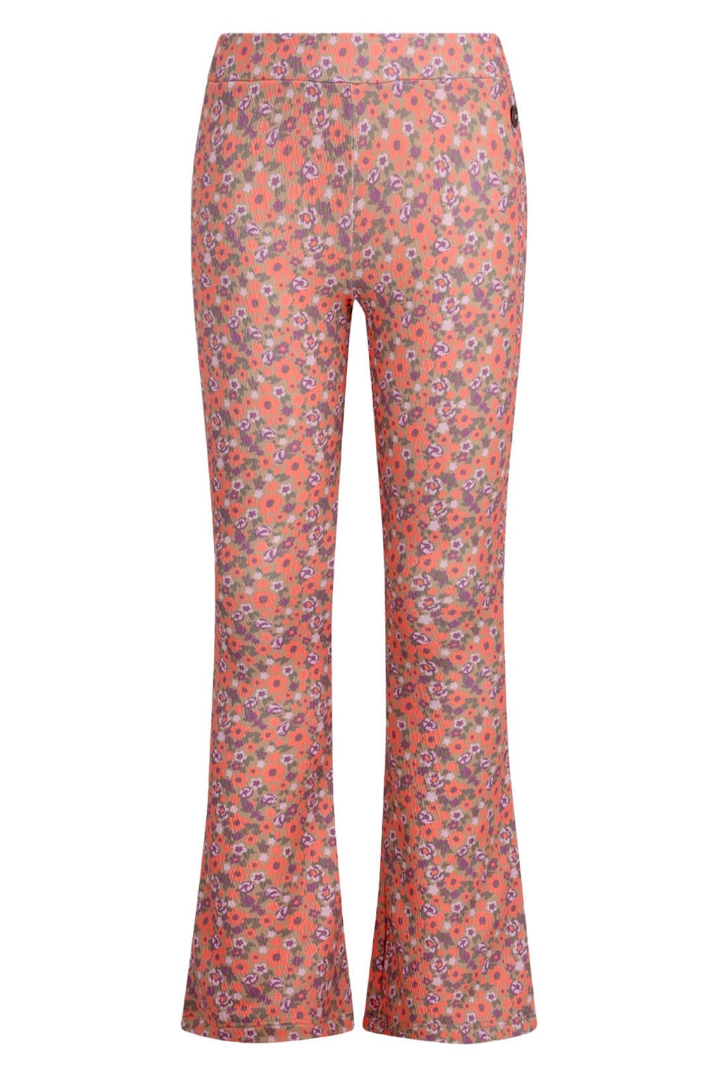 Like Flo gebloemde flared broek - oranje