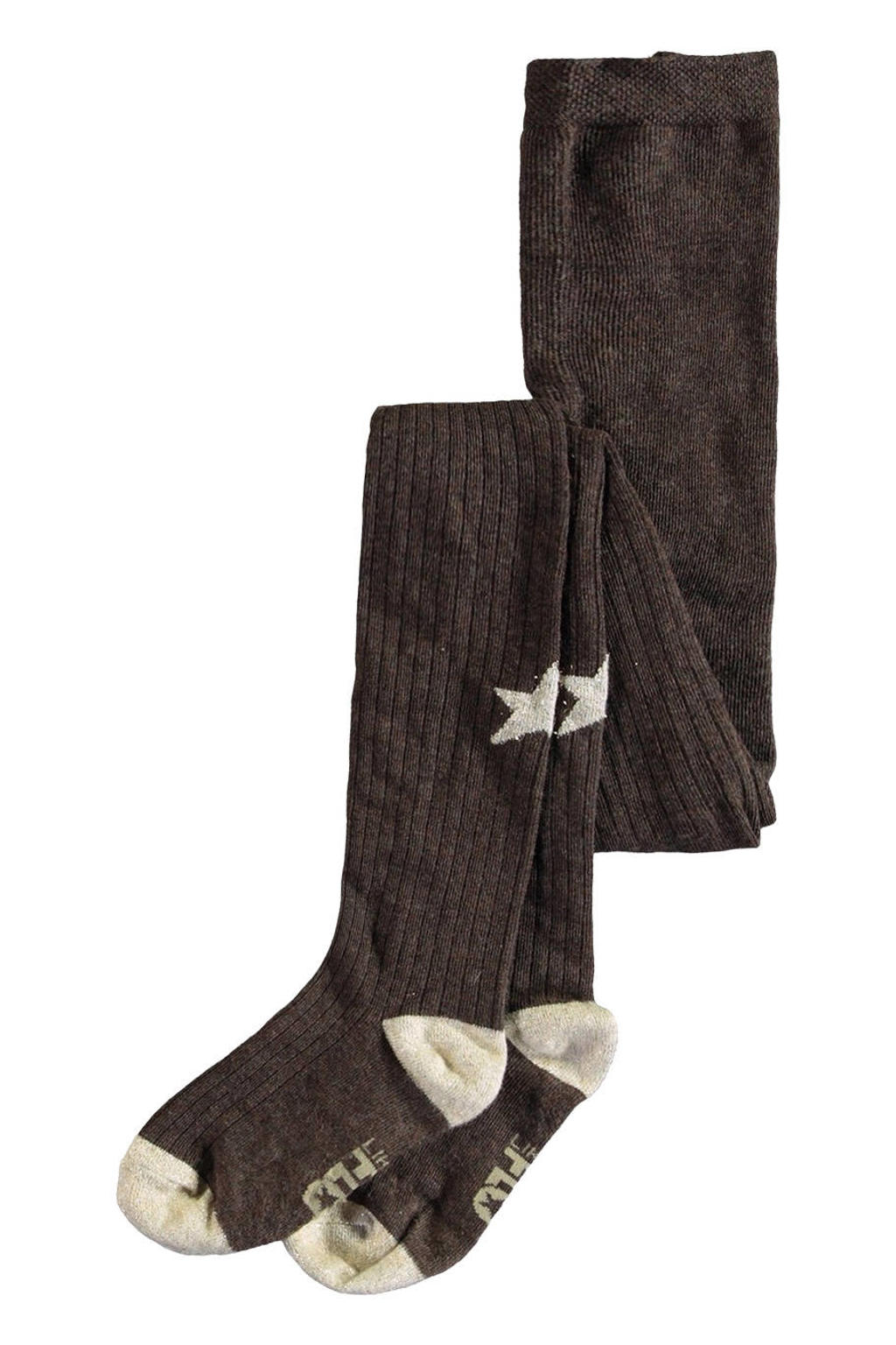 Like Flo Tess gebreide maillot met print - chocoladebruin