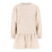 Like Flo gemêleerde korte sweatjurk met ruches - beige