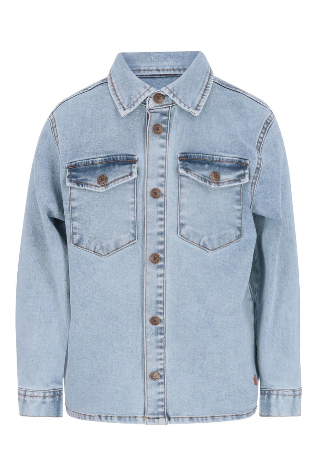 Like Flo junior denim casual overhemd - lichtblauw