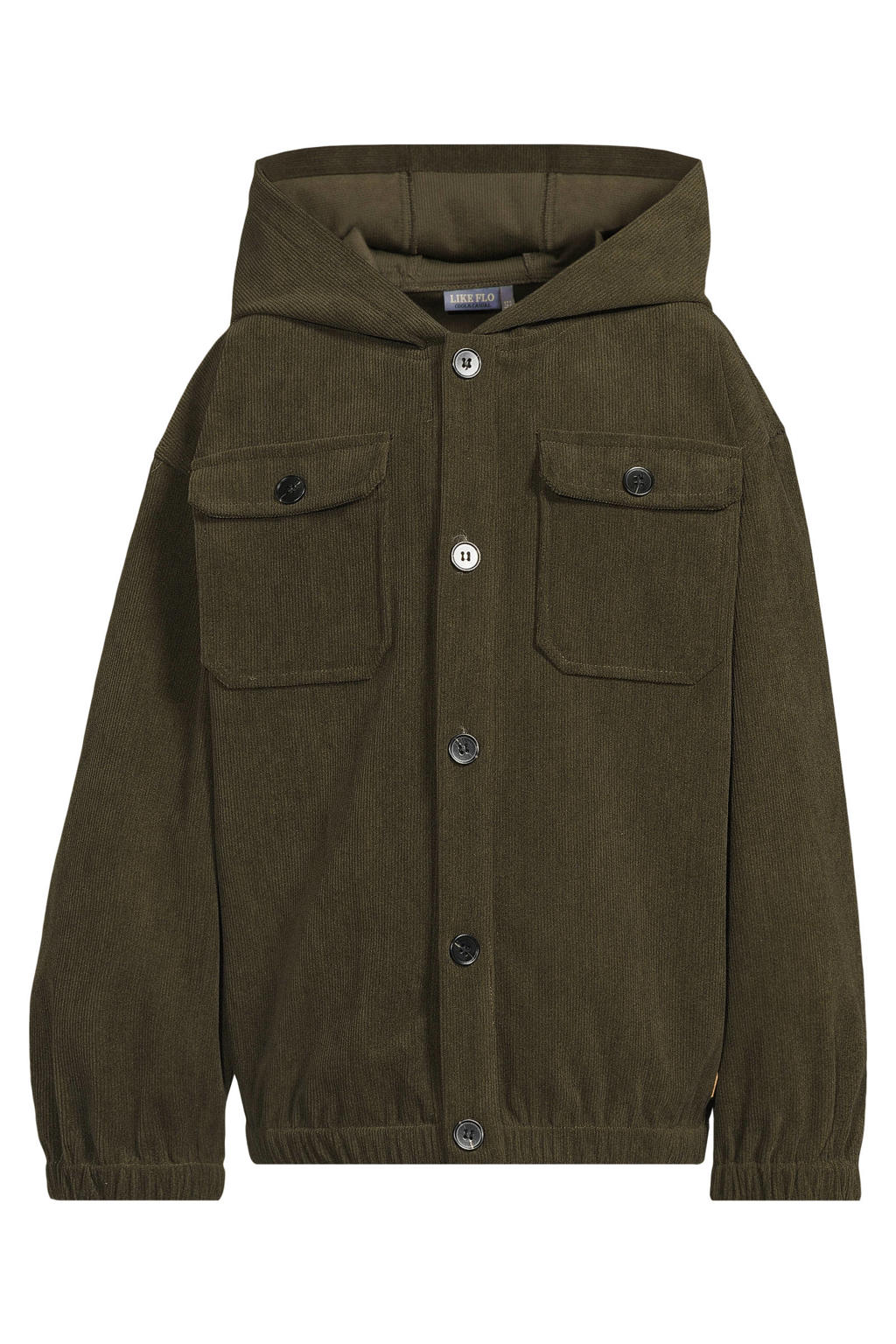 Like Flo corduroy overshirt - donkergroen
