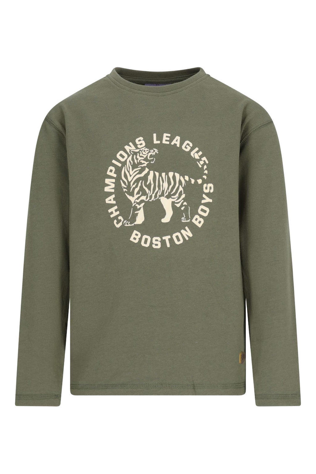 Like Flo rechtvallende longsleeve met print - groen