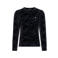 Like Flo fluwelen getailleerde longsleeve met print - antraciet