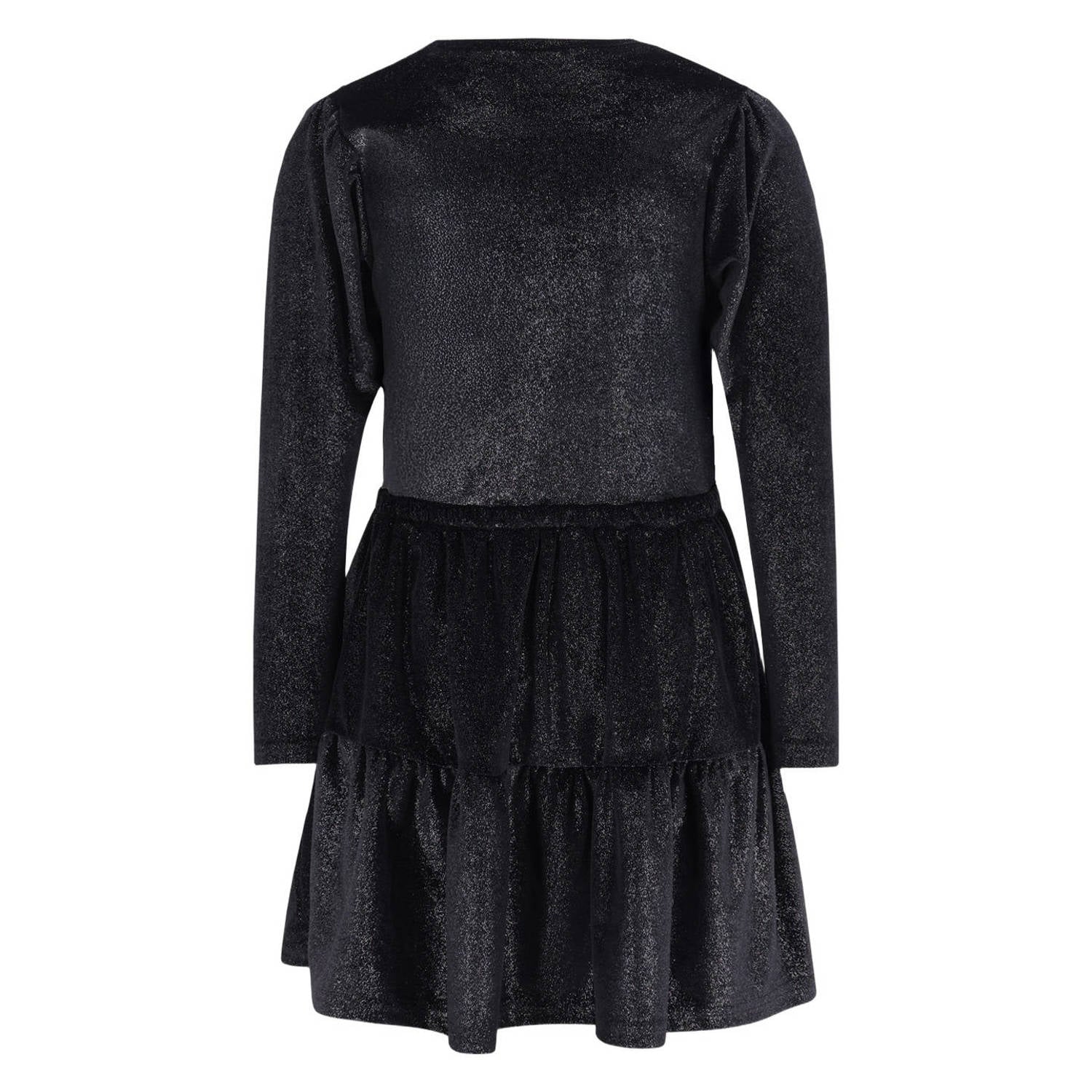 Like Flo korte glitterjurk met glitters zwart