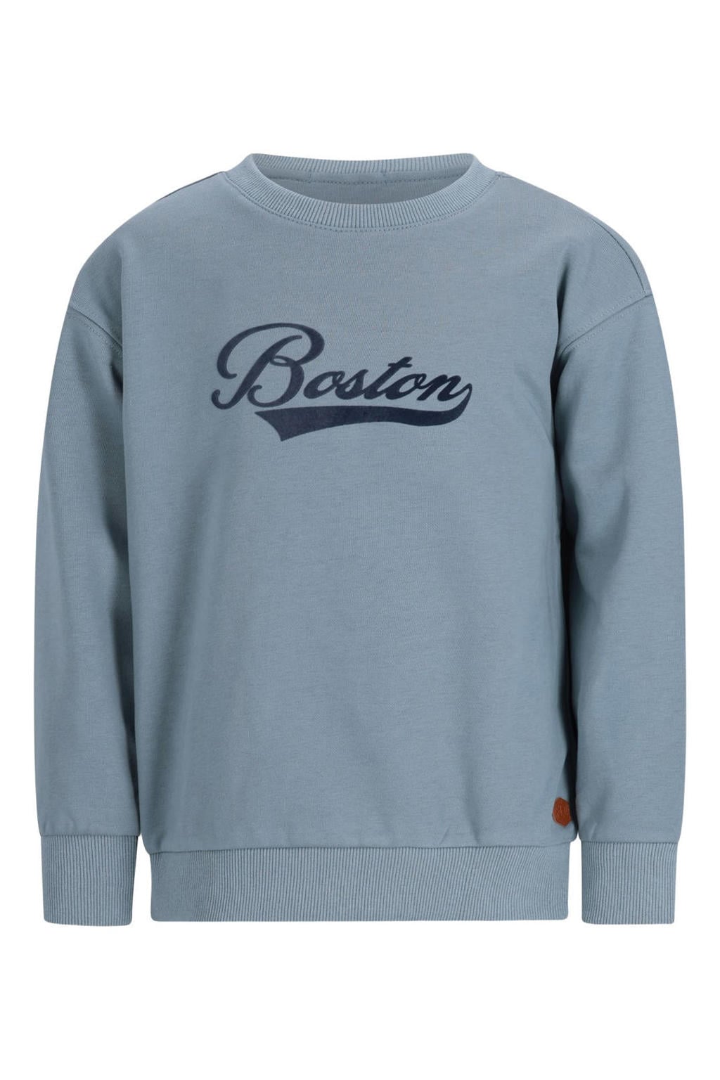 Like Flo rechtvallende sweater met print - blauw