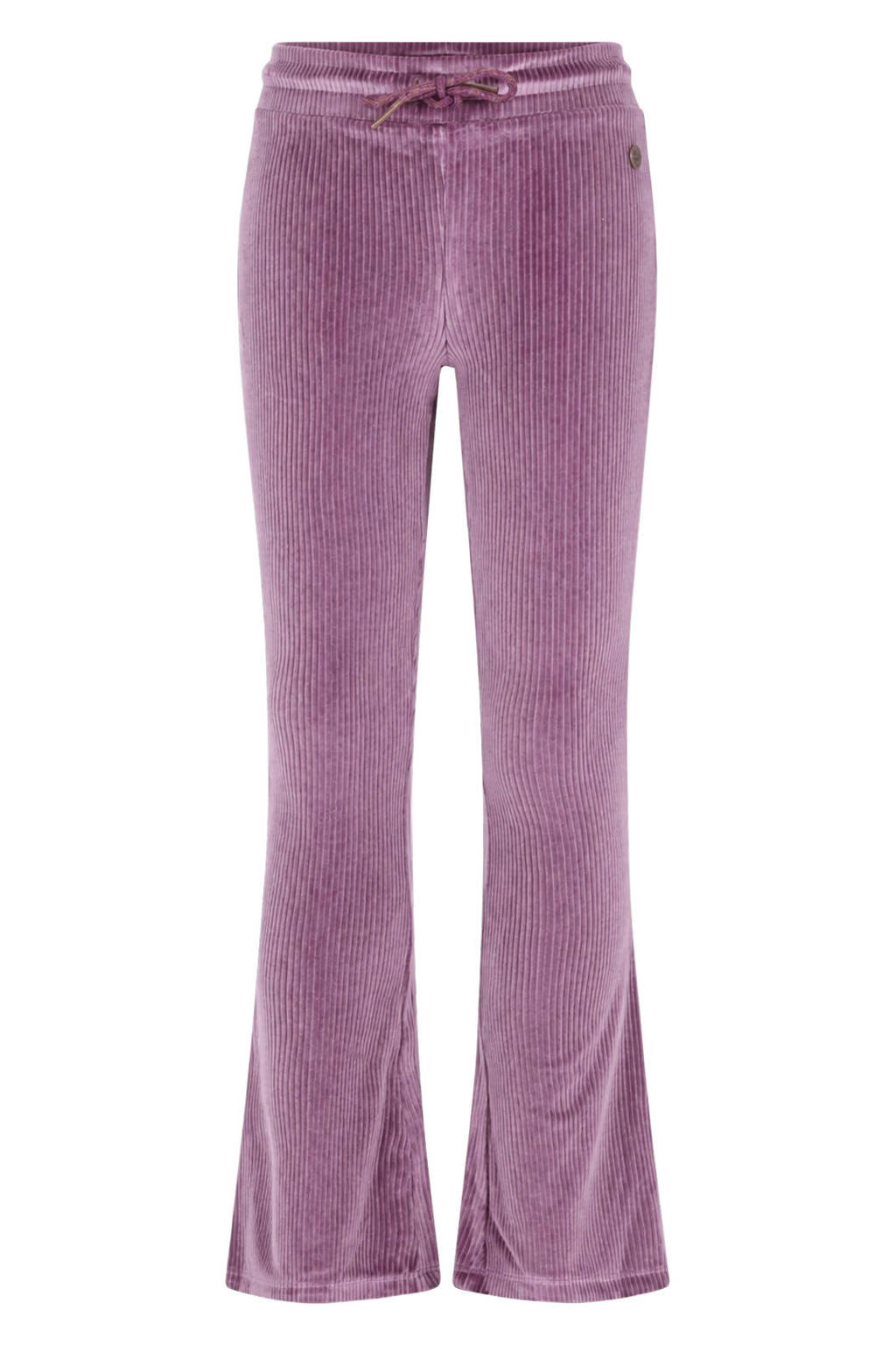 Like Flo fluwelen flared broek - paars
