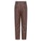 Like Flo imitatieleren regular fit coated broek met plooien - donkerbruin