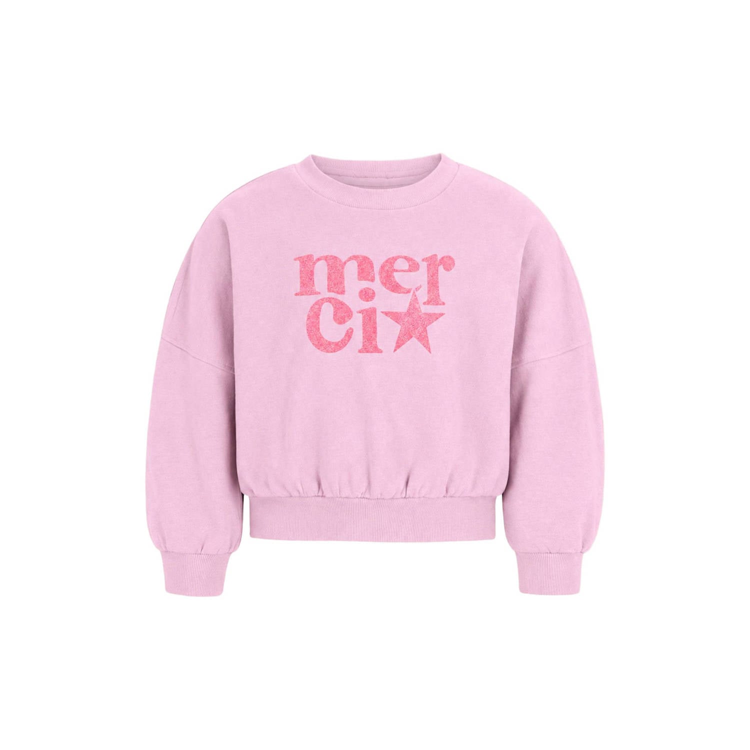 Like Flo oversized sweater met print roze