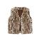 Like Flo imitatiebont gilet met panterprint - bruin