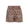 Like Flo regular fit casual short met zebraprint - donkerbruin/beige
