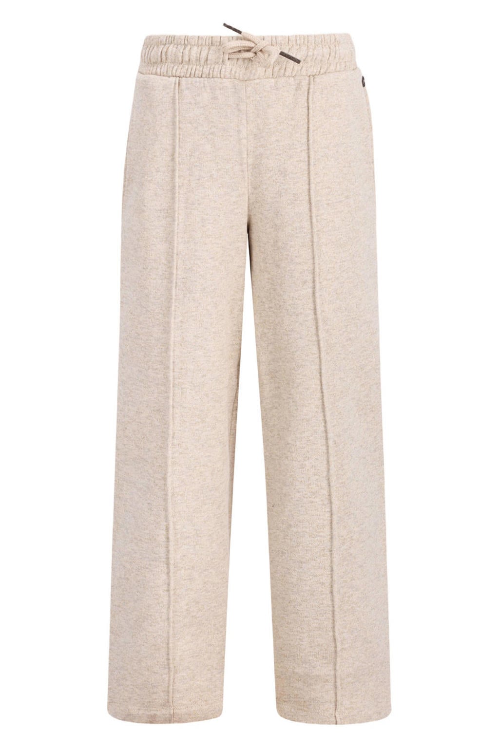 Beige meisjes Like Flo regular waist straight leg gemêleerde joggingbroek van katoen met elastische tailleband met koord