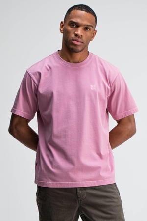 Army loose T-shirt roze