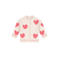 Babyface gebreid vest met hartjes - lichtroze/wit
