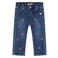 Babyface tapered jeans met borduursels en hartjes - donkerblauw
