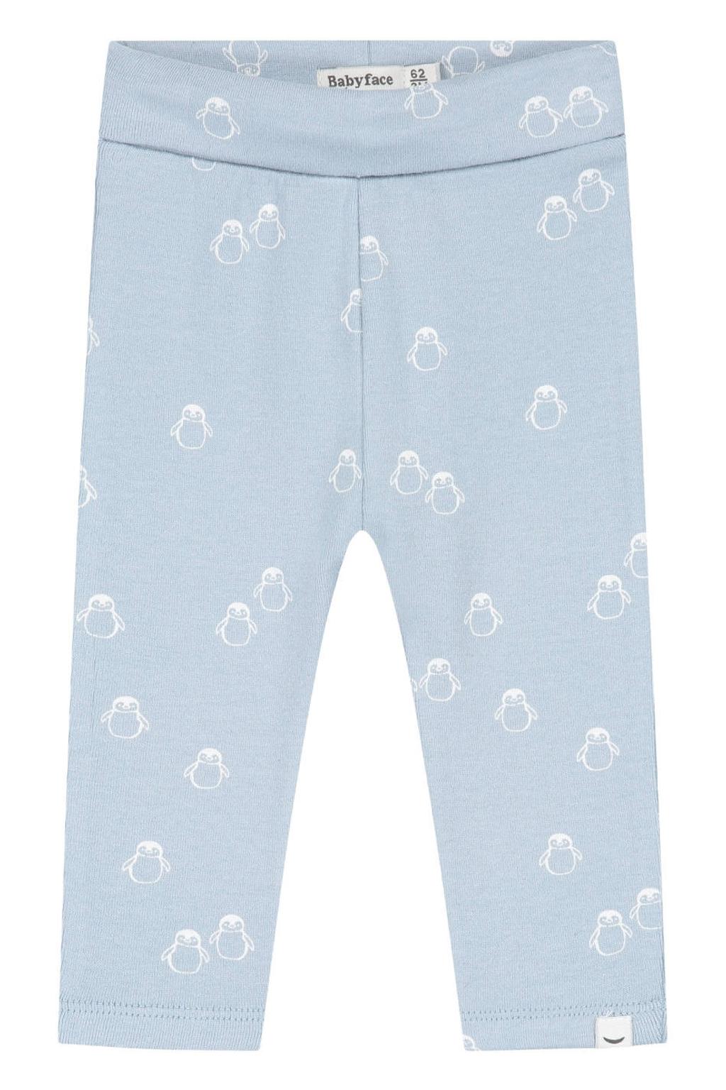 Babyface katoenen babybroek met print - lichtblauw