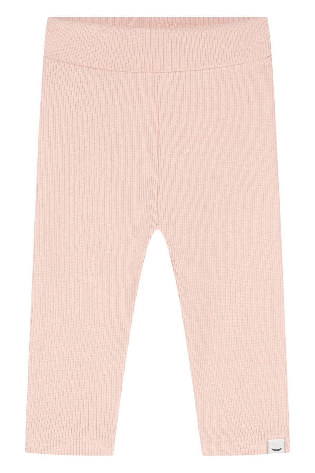 Lichtroze Babyface babybroek van stretchkatoen met elastische tailleband en effen