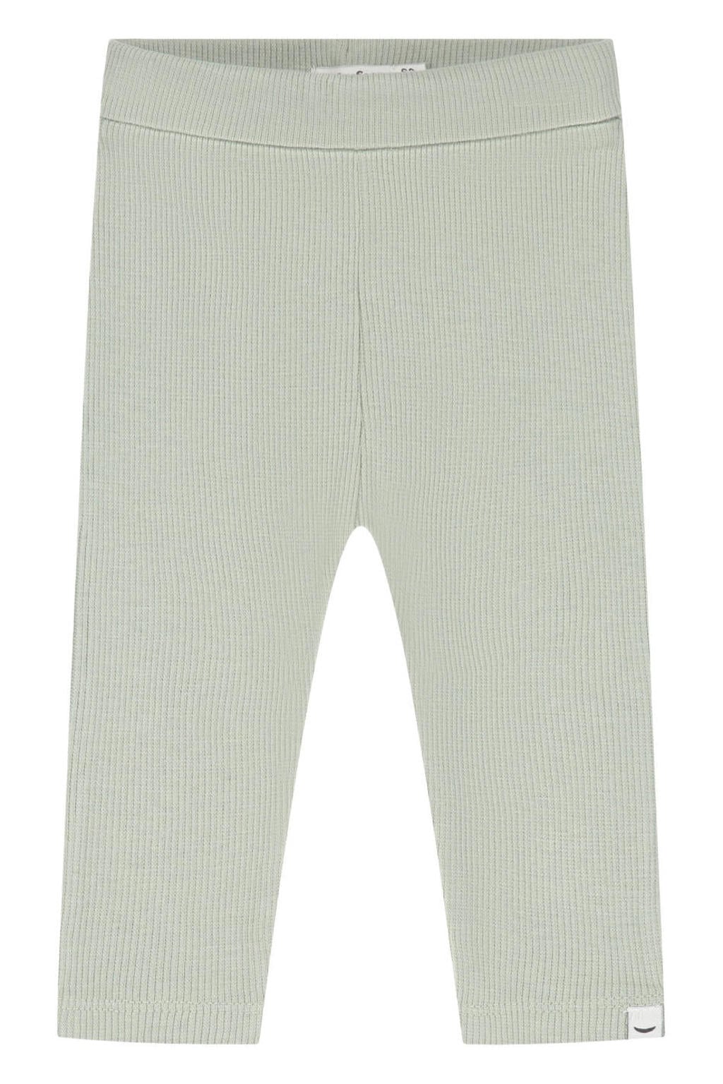 Lichtgroene Babyface katoenen babybroek met elastische tailleband