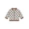 Babyface gebreid geruit vest - grijs/beige