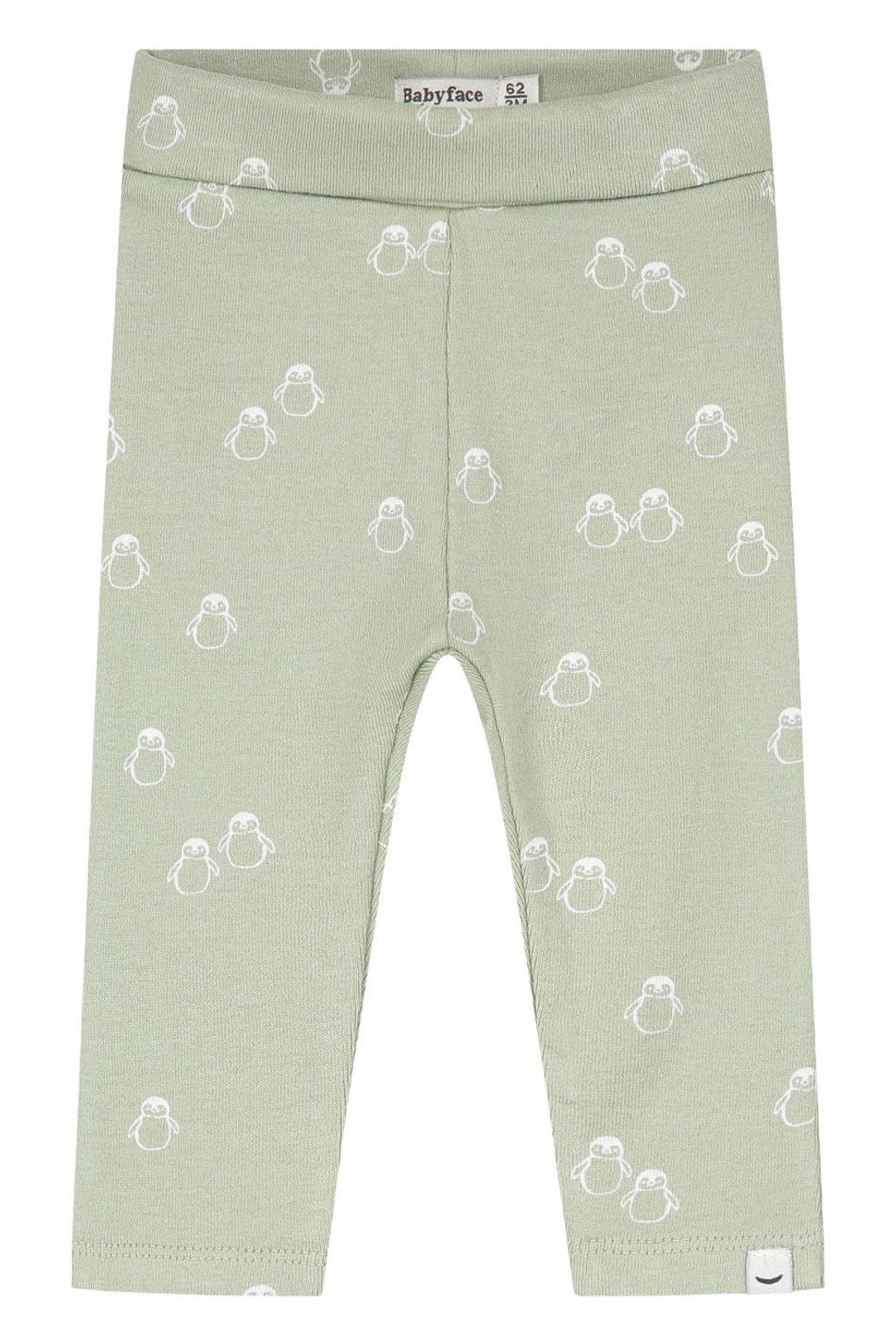 Babyface katoenen babybroek met print - mintgroen