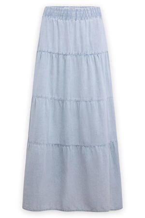 maxi rok light blue denim