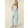 Homage to Denim high waist barrel jeans light blue denim