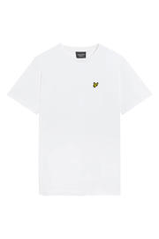 thumbnail: Witte heren Lyle & Scott regular T-shirt van katoen met effen, korte mouwen en ronde hals