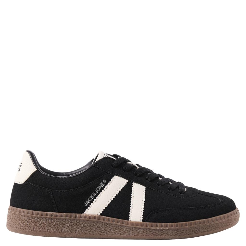 Zwart en bruine heren JACK & JONES Jfwkirk imitatieleren sneakers van suèdelook met veters