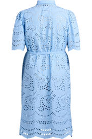 thumbnail: Zizzi blousejurk broderie lichtblauw