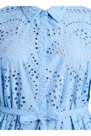 thumbnail: Zizzi blousejurk broderie lichtblauw