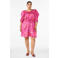 Zizzi gebloemde midi jurk Plus Size - roze