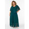 Zizzi maxi jurk Plus Size - donkergroen
