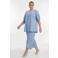 YOEK top broderie light blue denim